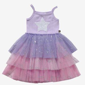 Petite Hailey 3 Layered Tutu Dress in Purple, Size 4